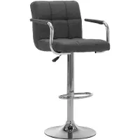 vidaXL Barhocker Dunkelgrau Stoff