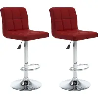vidaXL Barhocker 2 Stk. Weinrot Kunstleder