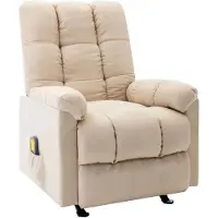 vidaXL Massagesessel Creme Stoff