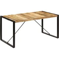 vidaXL Esstisch 160x80x75 cm Massivholz Mango