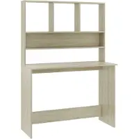 vidaXL Schreibtisch mit Regalen Sonoma-Eiche 110x45x157 cm