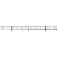vidaXL Gartenzaun mit Speerspitze Stahl 1673 x 120 cm Schwarz