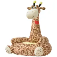 vidaXL Plüsch-Kindersessel Giraffe Braun