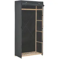 vidaXL Kleiderschrank Grau 79 x 40 x 170 cm Stoff