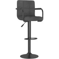vidaXL Barhocker Dunkelgrau Stoff