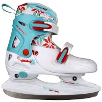 Nijdam Hard Boot Adjustable Figure Skating Ice Skates Girls Weiß EU 27-30