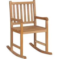 vidaXL Schaukelstuhl Massivholz Teak