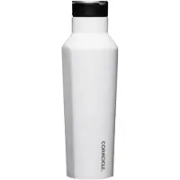 Corkcicle Sport Canteen Isolierter Becher, Glänzend Weiß, 20 oz - Wiederverwendbare Wasserflasche