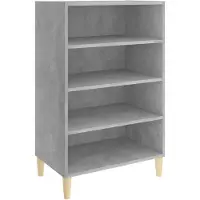 vidaXL Sideboard Betongrau 57x35x90 cm Holzwerkstoff
