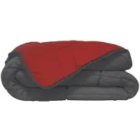 Poyet Motte HUDSON Light duvetn de Mikrofaser 200g / m 220x240cm grau und rot