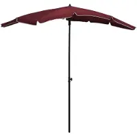 vidaXL Sonnenschirm mit Mast 200x130 cm Bordeauxrot