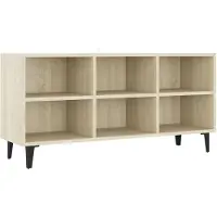 vidaXL TV-Schrank mit Metallbeinen Sonoma-Eiche 103,5x30x50 cm