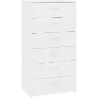 vidaXL Sideboard mit 6 Schubladen Weiß 50x34x96 cm Holzwerkstoff
