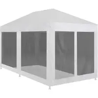 vidaXL Partyzelt mit 6 Mesh-Seitenwänden 6 x 3 m