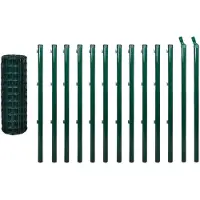 vidaXL Eurozaun Stahl 25 x 1,2 m Grün