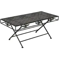 vidaXL Couchtisch Klappbar Vintage-Stil Metall 100x50x45 cm Schwarz