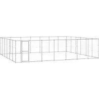 vidaXL Outdoor-Hundezwinger Verzinkter Stahl 50,82 m²