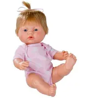 Berjuan Neugeborenes Europäisches Mädchen Mit Stoffpuppe 38 Cm