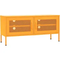 vidaXL TV-Schrank Senfgelb 105x35x50 cm Stahl