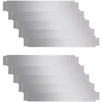 vidaXL Flexible Rasenkante 10-er Set Verzinkter Stahl 100x14 cm