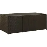 vidaXL Gartenbox Poly Rattan 180x90x70 cm Braun