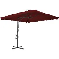 vidaXL Sonnenschirm mit Stahl-Mast 250x250x230 cm Bordeauxrot