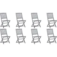 vidaXL Klappbare Gartenstühle 8 Stk. Massivholz Akazie