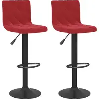 vidaXL Barhocker 2 Stk. Weinrot Samt
