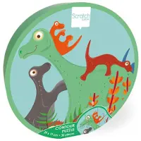 Scratch Dam Kratzpuzzle 30 Teile Konturpuzzle Dinosaurier
