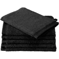 De Witte Lietaer Waschlappen Contessa Schwarz (6er Set)