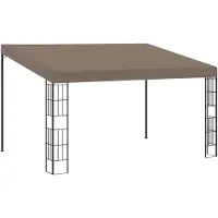 vidaXL Wand-Pavillon 4x3 m Taupe Stoff