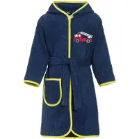 Playshoes bademantel Feuerwehr dunkelblau Junior Größe 86/92