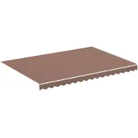 vidaXL Ersatzstoff für Markise Braun 350x250 cm Polyester