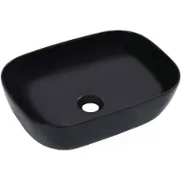 vidaXL Waschbecken 45,5 x 32 x 13 cm Keramik Schwarz