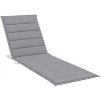 vidaXL Sonnenliegen-Auflage Grau 200x60x3 cm Oxford-Gewebe
