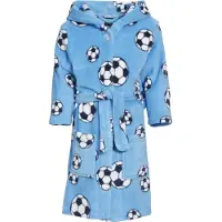 Playshoes bademantel SoccerJunior Fleece blau Größe 98/104