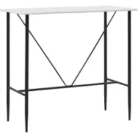 vidaXL Bartisch Weiß 120 x 60 x 110 cm MDF