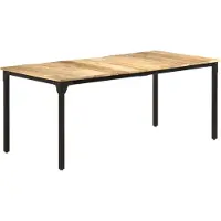 vidaXL Esstisch 180x90x76 cm Raues Mangoholz