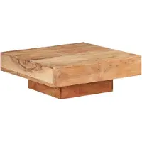 vidaXL Couchtisch 80x80x28 cm Massivholz Akazie