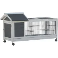 Flamingo Kaninchenstall Honey Rustic 115x55x64,5 cm Grau