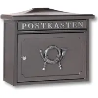 Burg wachter Klassischer Briefkasten ohne Zeitungsfach und Namensschild, Verzinkter Stahl, Einwurf-Format DIN C4, 2 Schlüssel, Sylt 1883 E, Alteisen