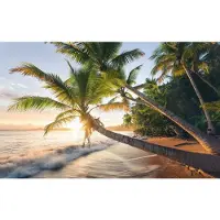 Overig Vliestapete "Digitaldruck Vlies - Strandgeheimnis - Größe 450 x 280 cm" bedruckt glatt Wohnzimmer, Schlafzimmer