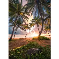 Overig Vliestapete "Digitaldruck Vlies - Vertical Paradise - Größe 200 x 280 cm" bedruckt glatt Wohnzimmer, Schlafzimmer