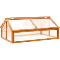 vidaXL Gewächshaus Braun 114x80x50 cm Tannenholz