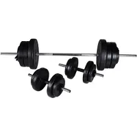 vidaXL Langhantel + 2 Kurzhantel Set 60,5kg