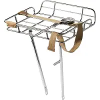 Basil Portland, Vorderseite, Fahrradkorb, Aluminium, Silber, 10 kg, 410 mm