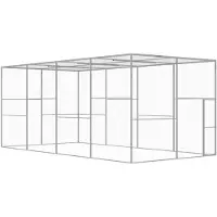 vidaXL Katzenkäfig 6x3x2,5 m Verzinkter Stahl