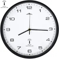 vidaXL Funkwanduhr Quarzwerk 31 cm Weiß & Schwarz
