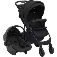 vidaXL 3-in-1 Kinderwagen Anthrazit Stahl