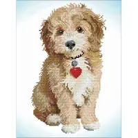 Diamond Dotz 31 x 41 cm - Sød Hund